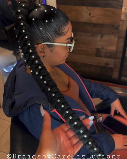 High Ponytail (Perl’s or Rhinestones)